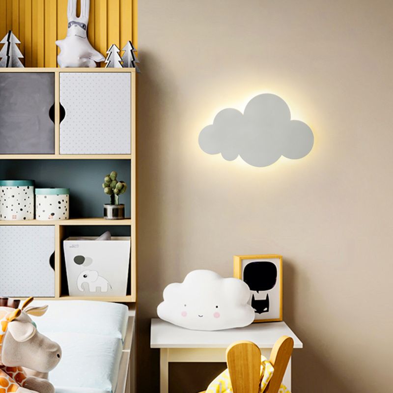Morandi Modern Minimalist Cloud Shape Wall Lamp, White/Blue/Pink