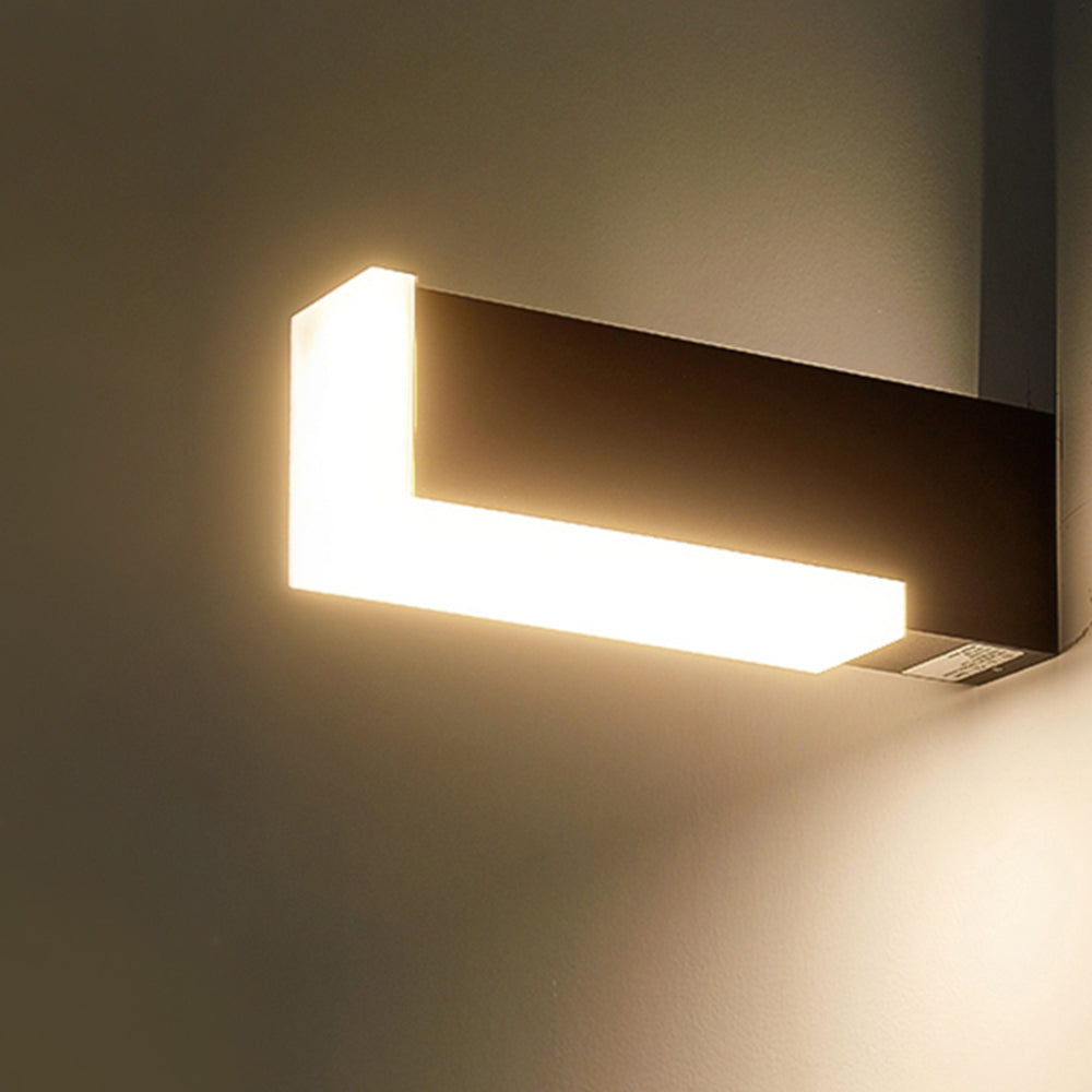 Orr Modern Geometric Acrylic Outdoor Wall Lamp, Black