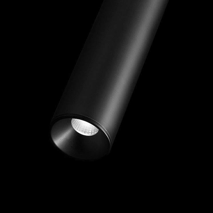 Edge Minimalist Cylinder Black Pendant Light, 9