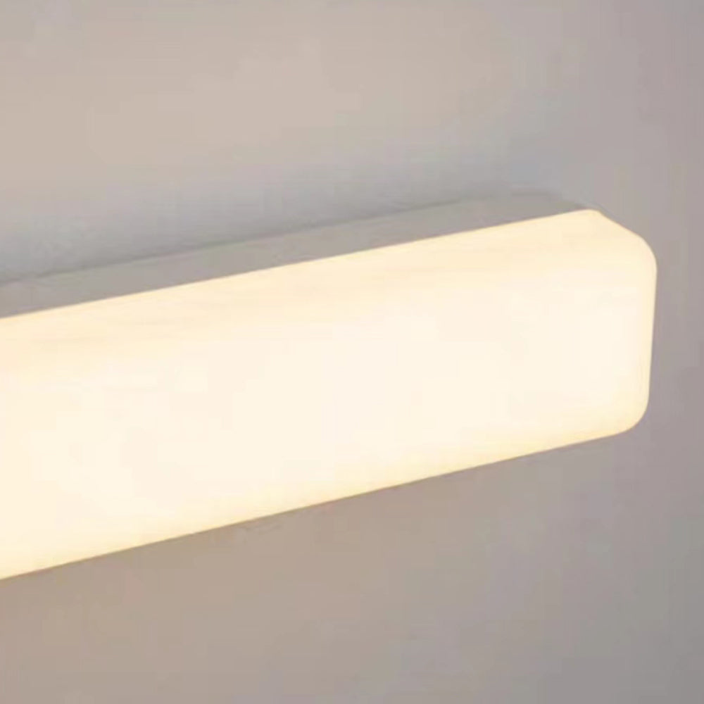 Edge Simple White Bar Mirror Front Vanity Wall Lamp, Acrylic