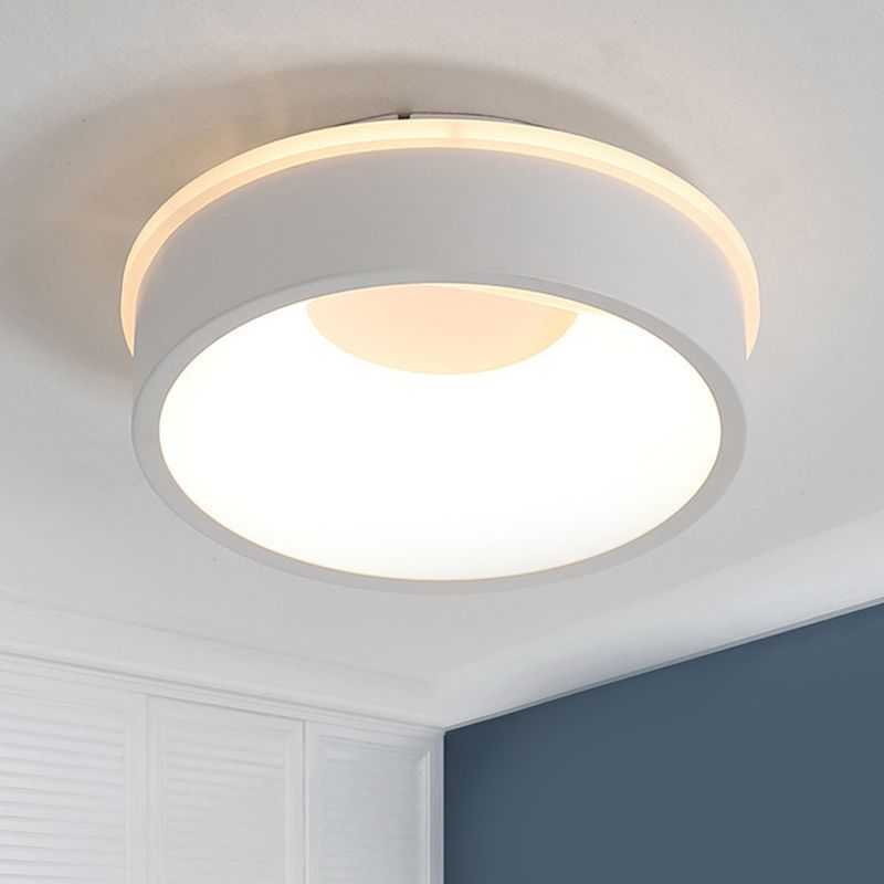 Quinn Minimalist Hollow LED Flush Mount Ceiling Light, Round/Square