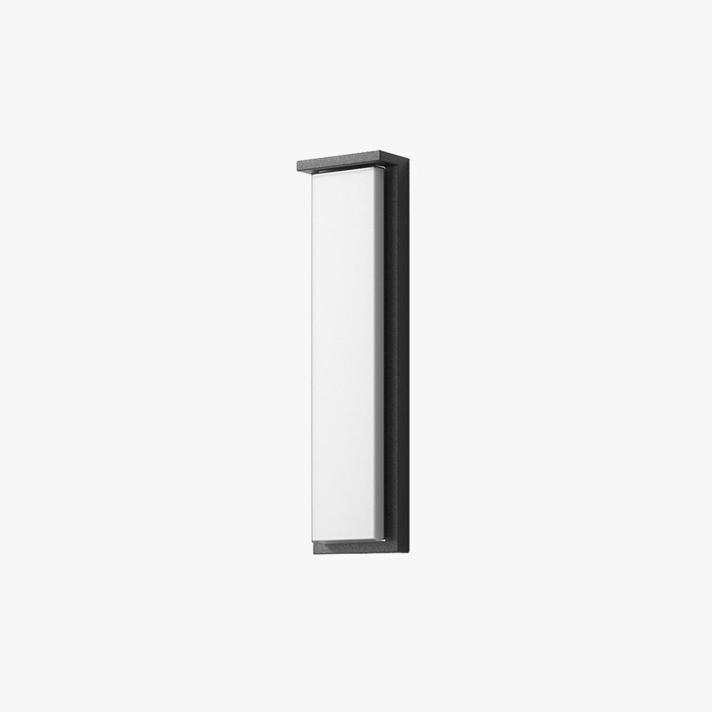 Orr Modern Minimalist Rectangular Metal/Glass Outdoor Wall Lamp, Black
