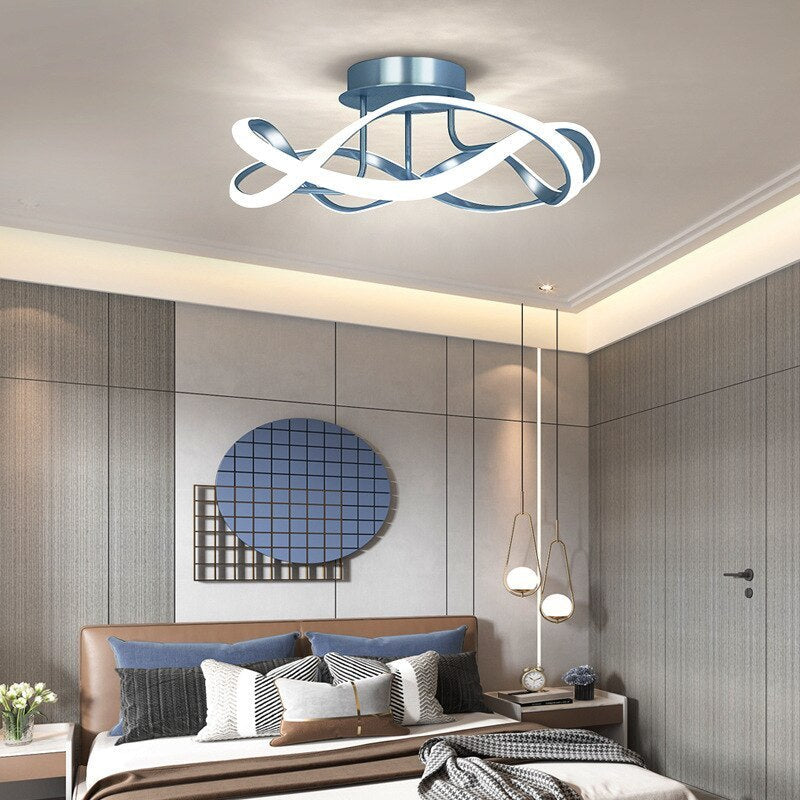 Louise Modern Geometric Metal/Acrylic Ceiling Light, Bedroom