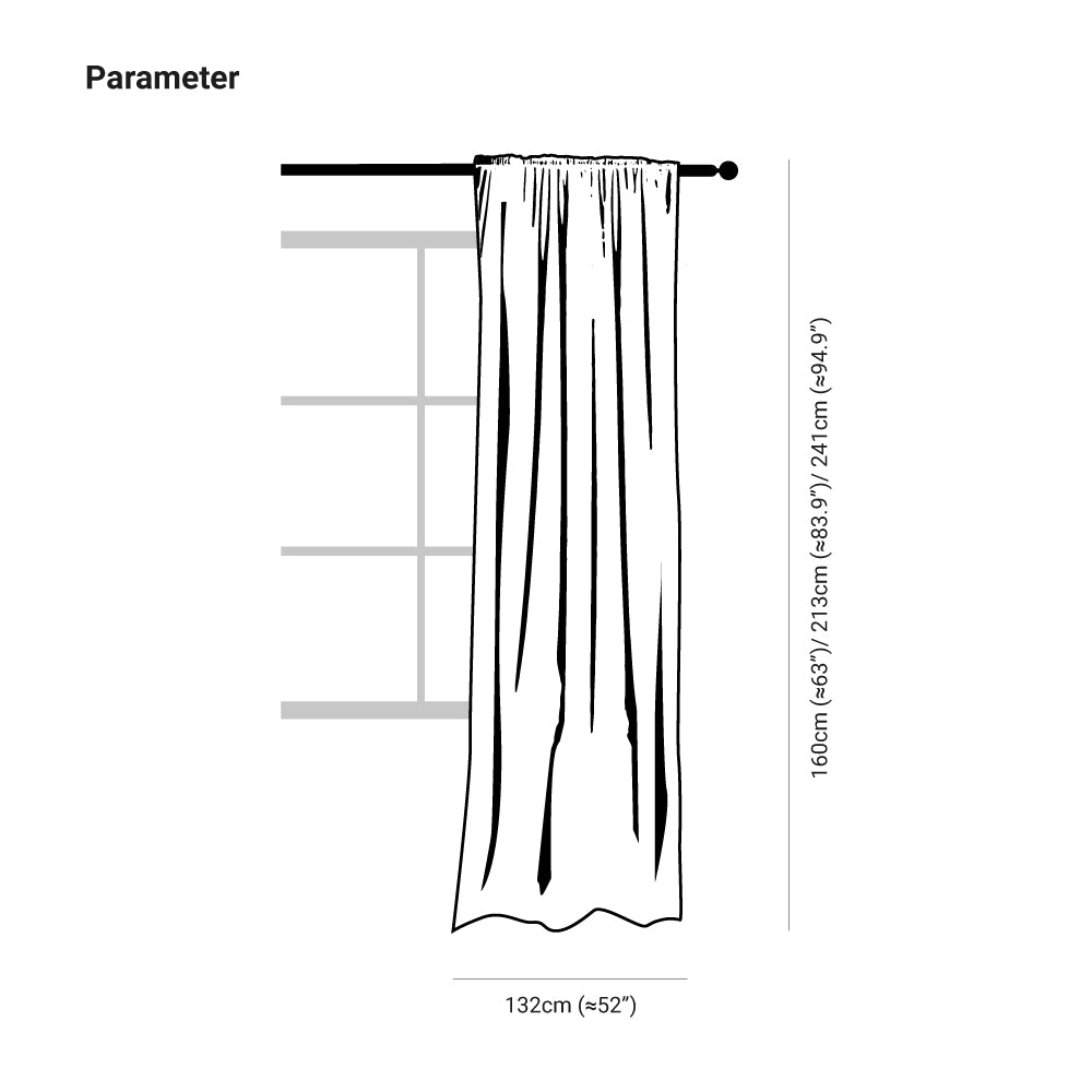 Modern Solid Blackout Flannel 63/84/95 Inches Long Curtains, 5 Colors