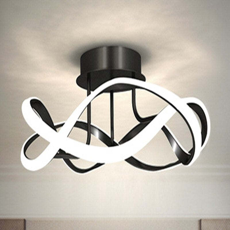 Louise Modern Geometric Metal/Acrylic Ceiling Light, Bedroom