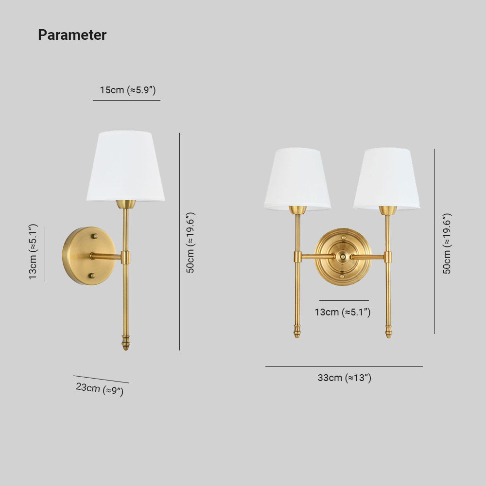 Eryn Vanity Wall Lamp, 1/2 Light, 19.6