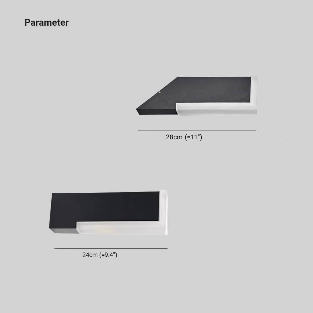 Orr Modern Geometric Acrylic Outdoor Wall Lamp, Black
