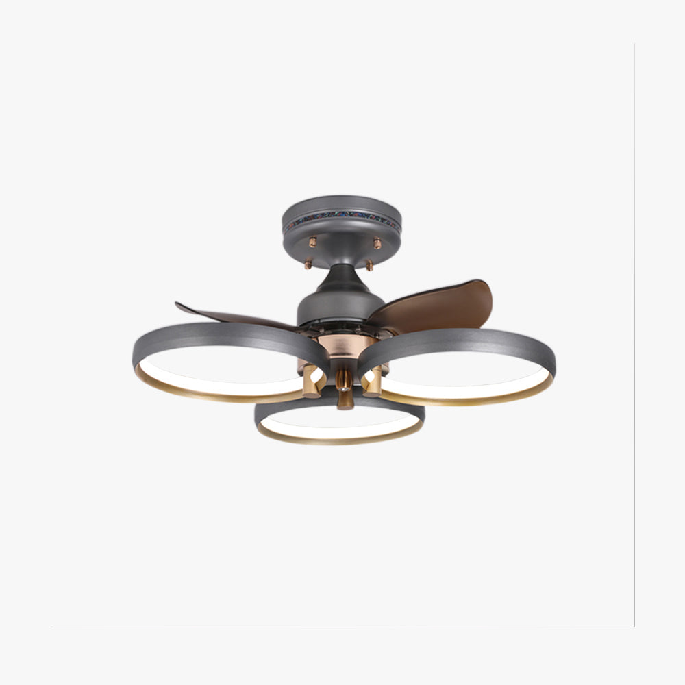 Kelley Ceiling Fan with Light, 2/3/4 Heads, Aluminium & Metal