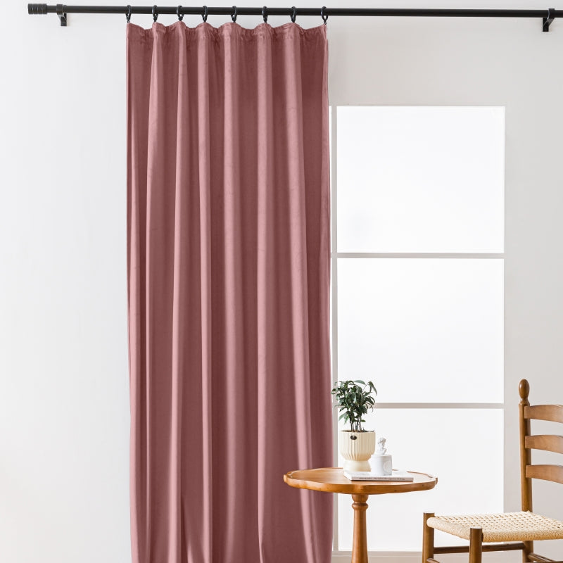 Modern Solid Blackout Flannel 63/84/95 Inches Long Curtains, 5 Colors