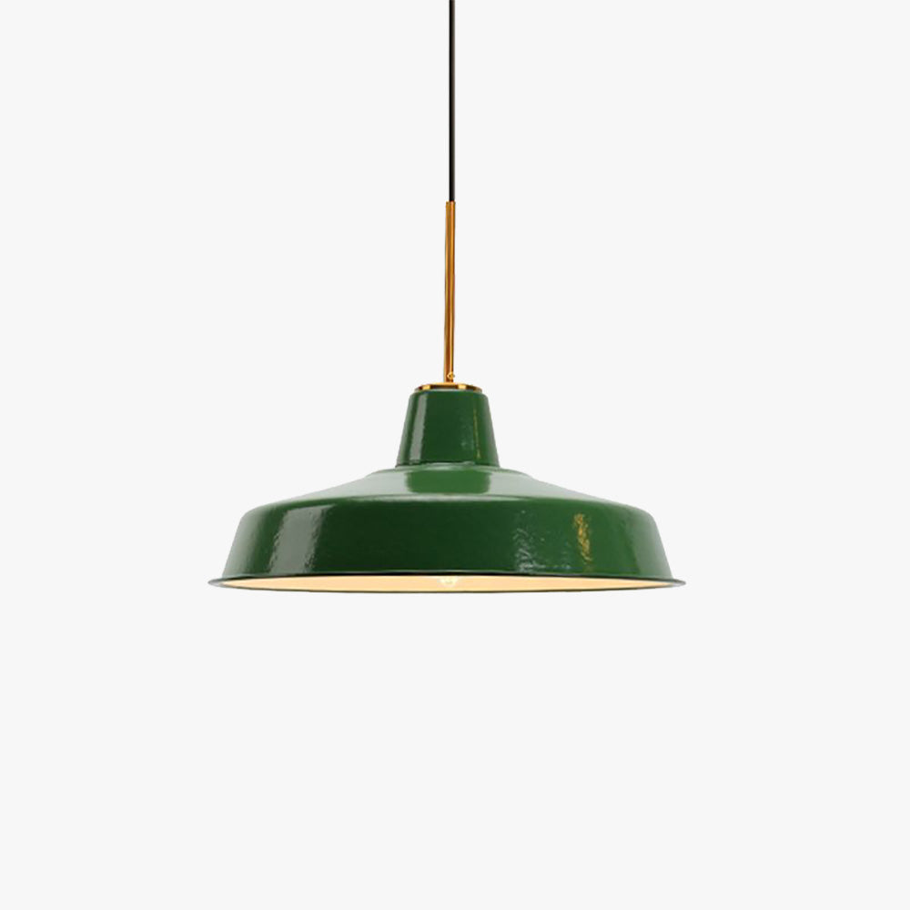Cairns Vintage Metal Arched Pendant Light, Green