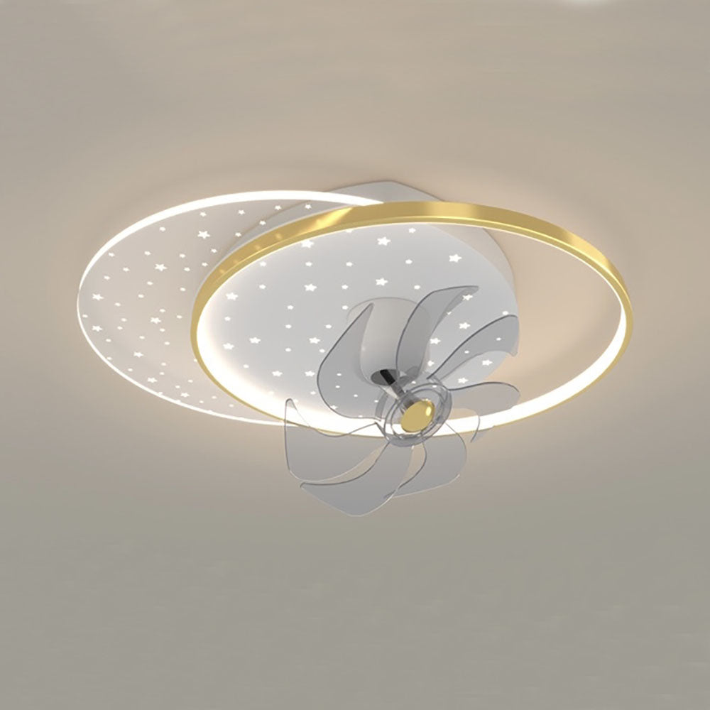 Kelley Flush Mount Ceiling Fan with Light, 4 Style, 19.7''/35.4''