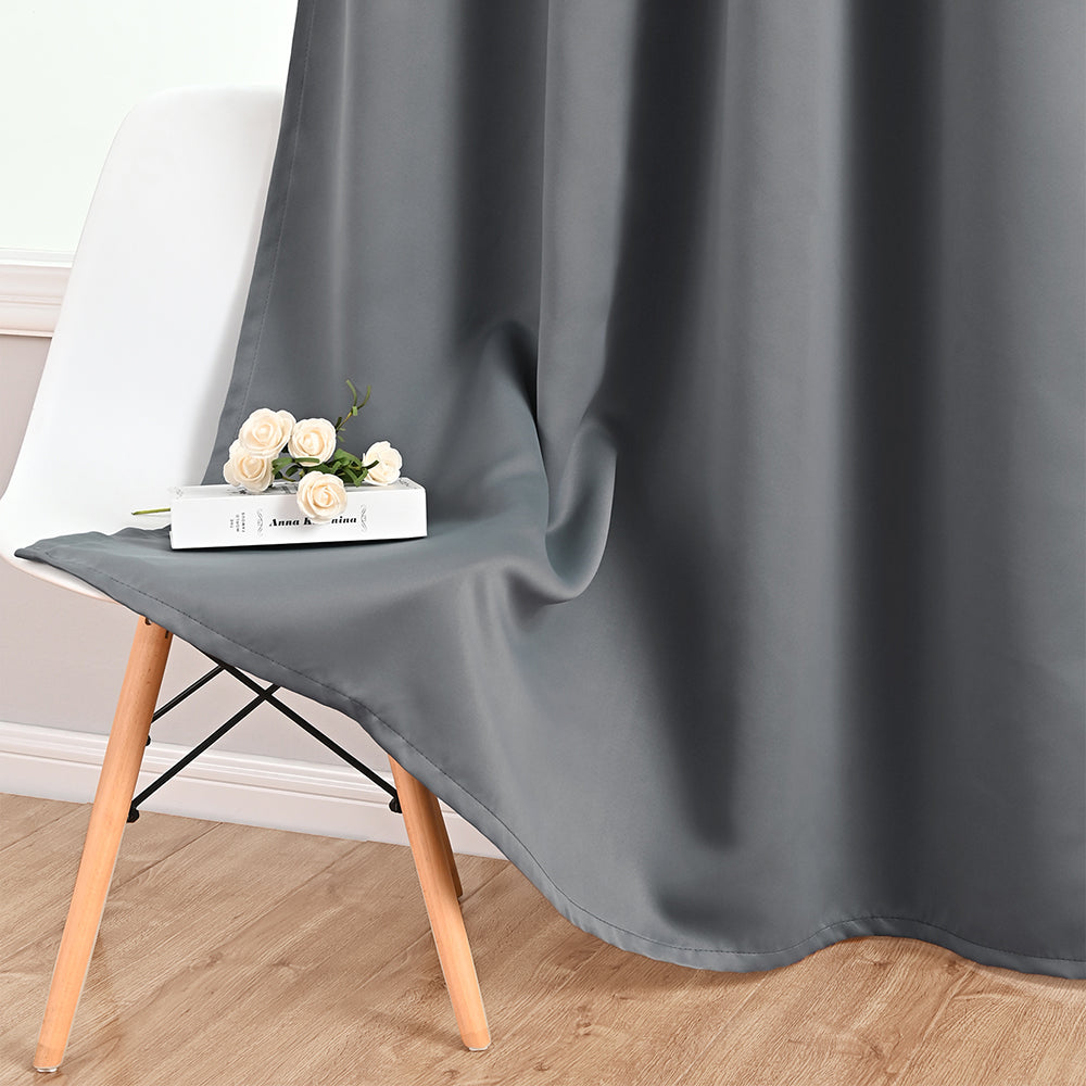 Modern Solid Color Simple Polyester Blackout Curtain