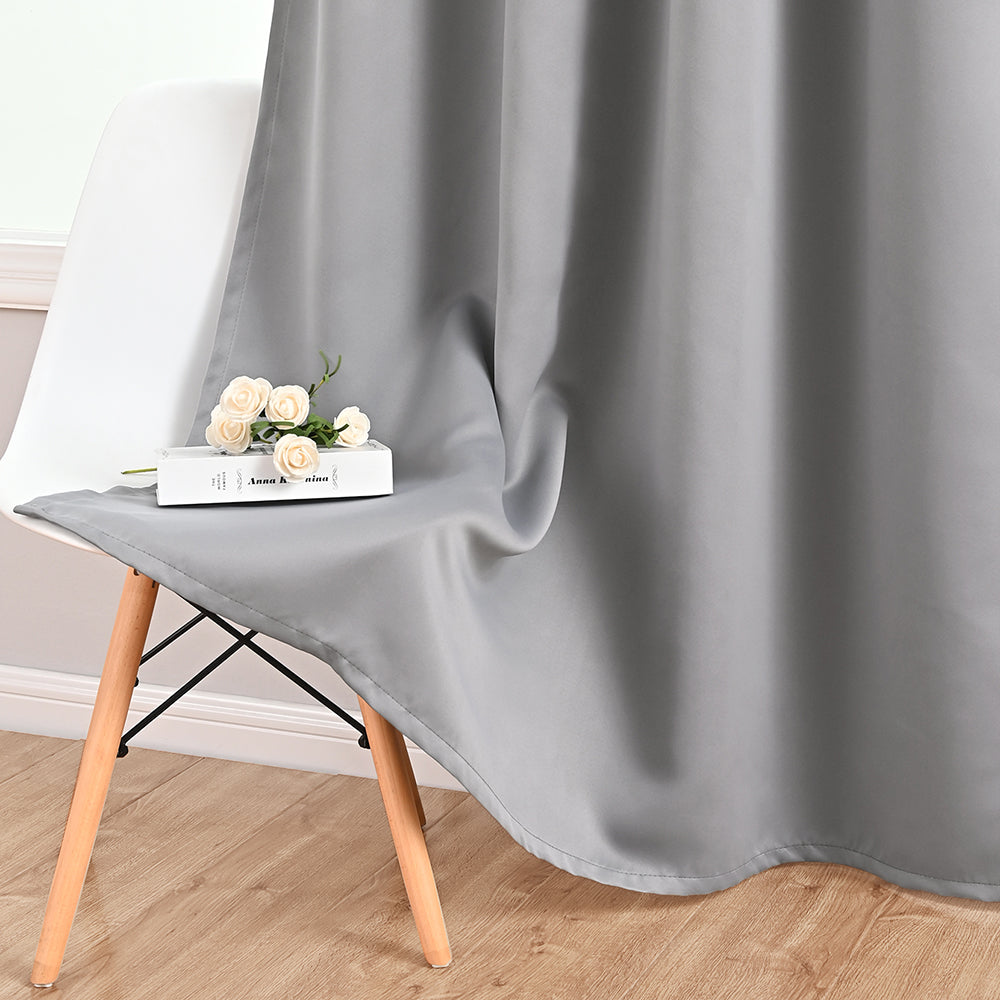 Modern Solid Color Simple Polyester Blackout Curtain