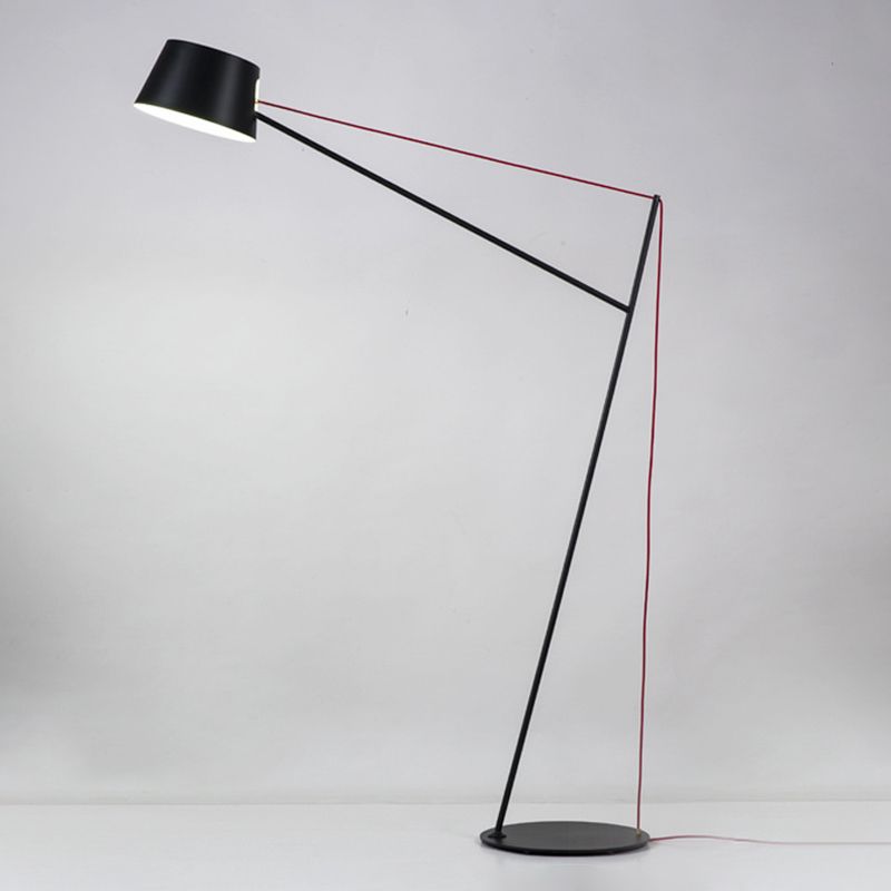 Salgado Modern Arc Linear Metal Floor Lamp, Black