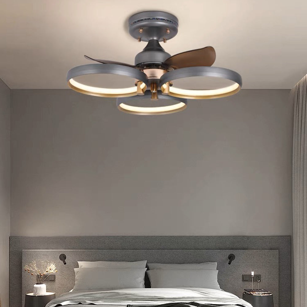 Kelley Ceiling Fan with Light, 2/3/4 Heads, Aluminium & Metal