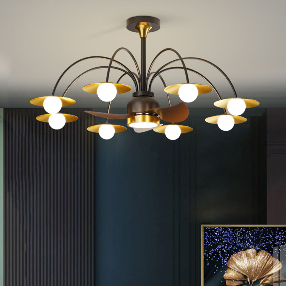 Carins Ceiling Fan with Light, Aluminium & Metal, 43.3''