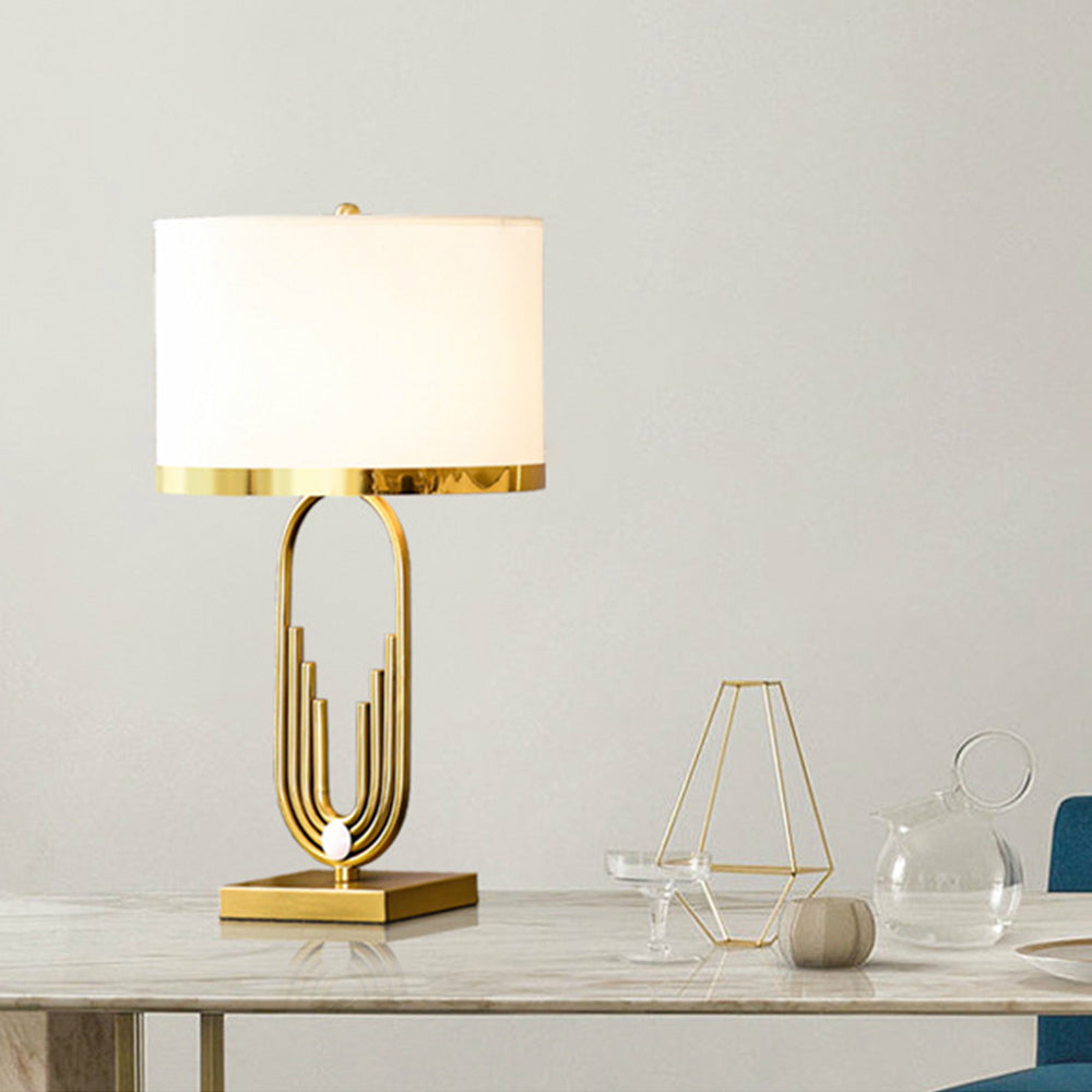 Sano Table/Floor Lamp Landscape, Metal/Fabric, Bedroom