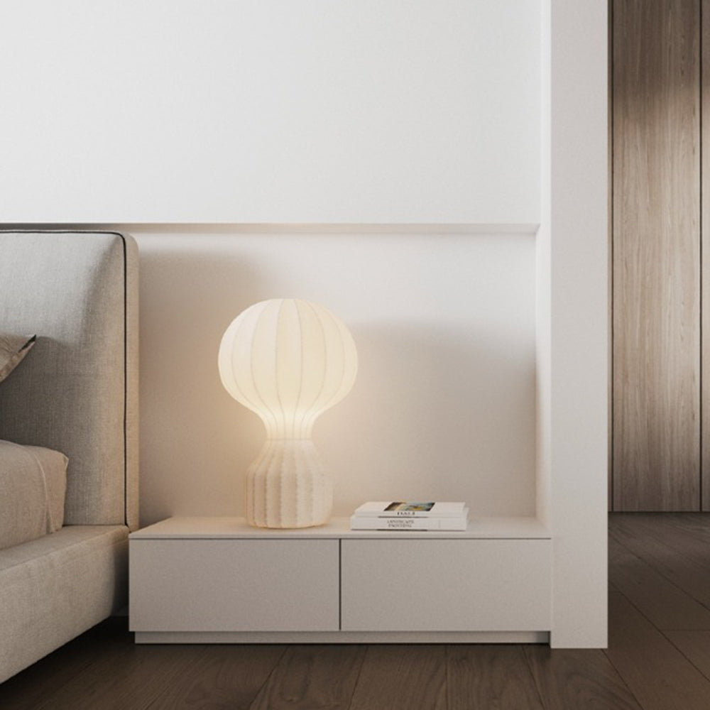 Renée Table Lamp, Synthetic Silk, 7
