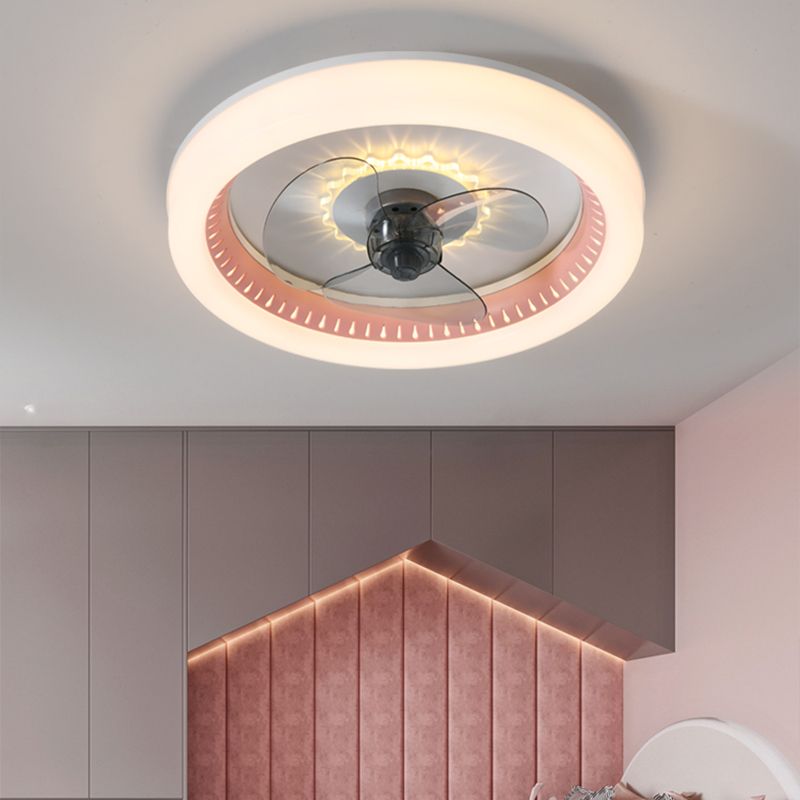 Morandi Ceiling Fan with Light, 5 Color, DIA 19