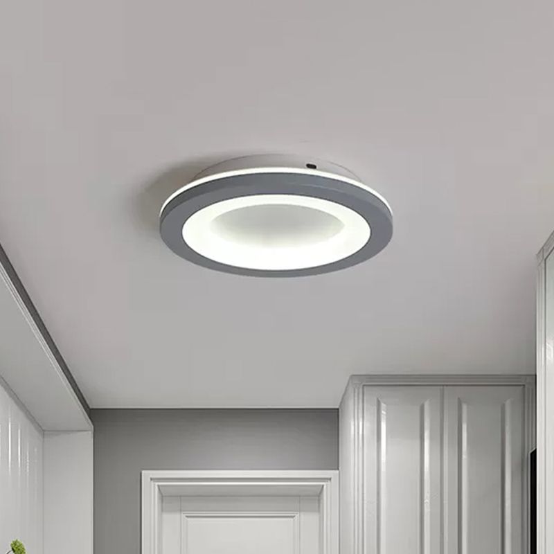 Quinn Modern Flower Metal Flush Mount Ceiling Light, Grey