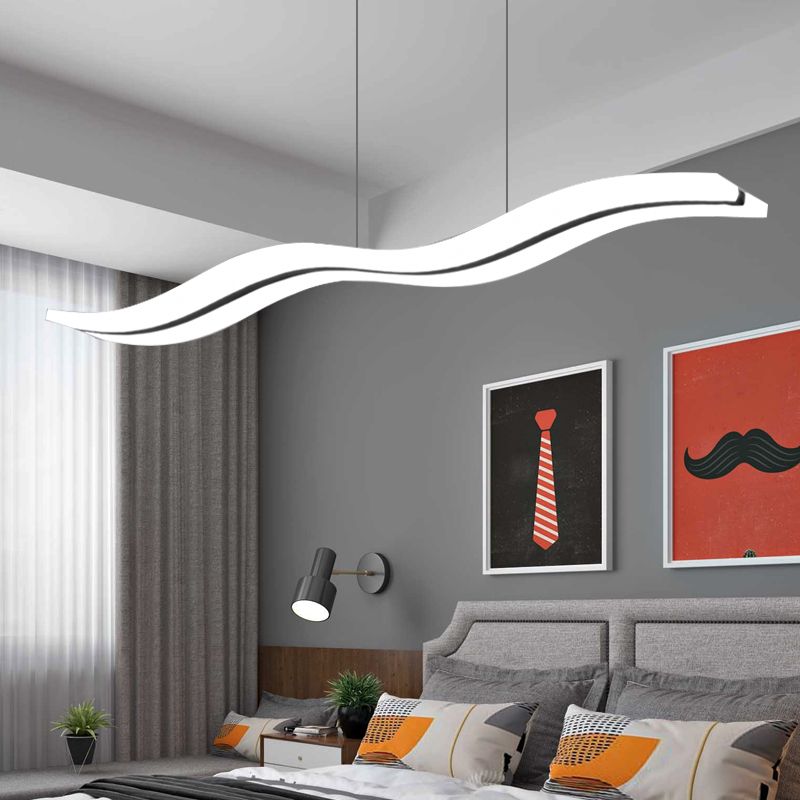 Louise Minimalist Wave Wavy Pendant Light, 38.5
