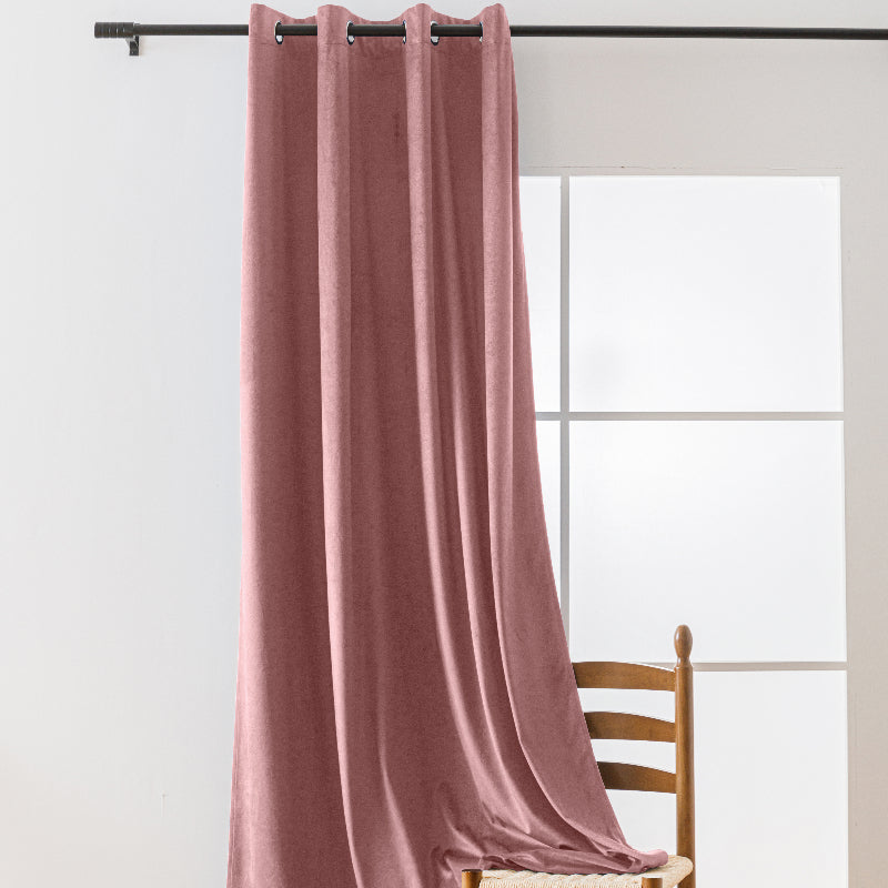 Modern Solid Blackout Flannel 63/84/95 Inches Long Curtains, 5 Colors