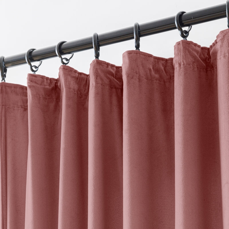 Modern Solid Blackout Flannel 63/84/95 Inches Long Curtains, 5 Colors