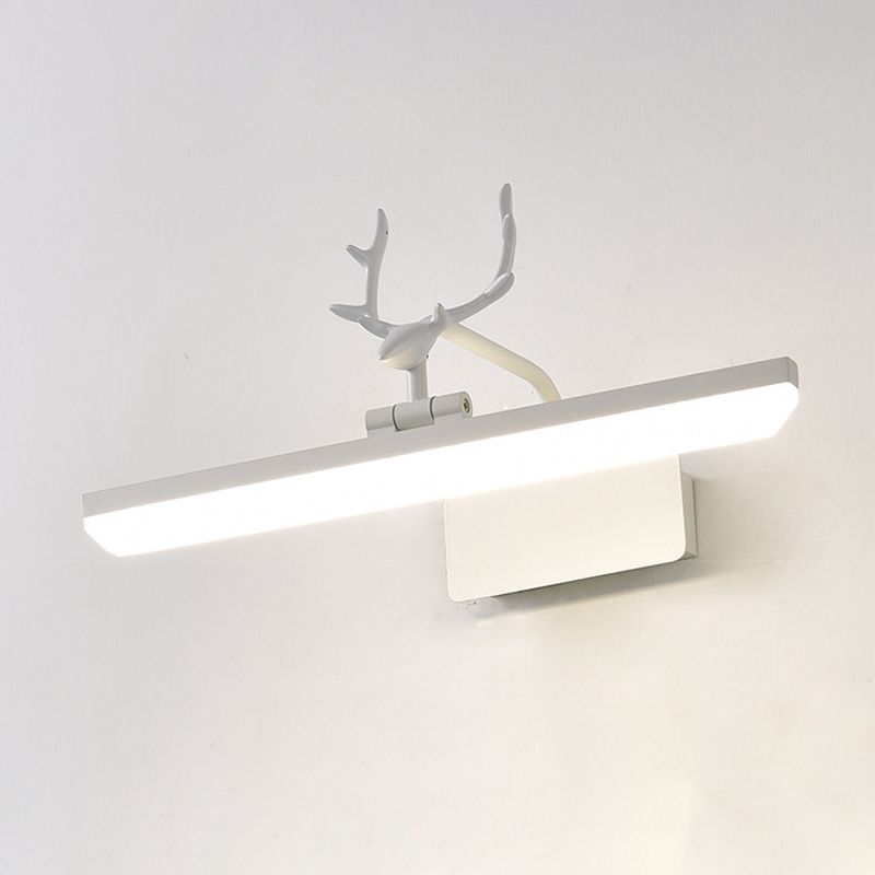 Edge Vintage Antlers Mirror Front Vanity Metal LED Wall Lamp
