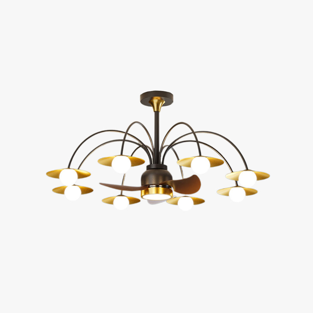 Carins Ceiling Fan with Light, Aluminium & Metal, 43.3''