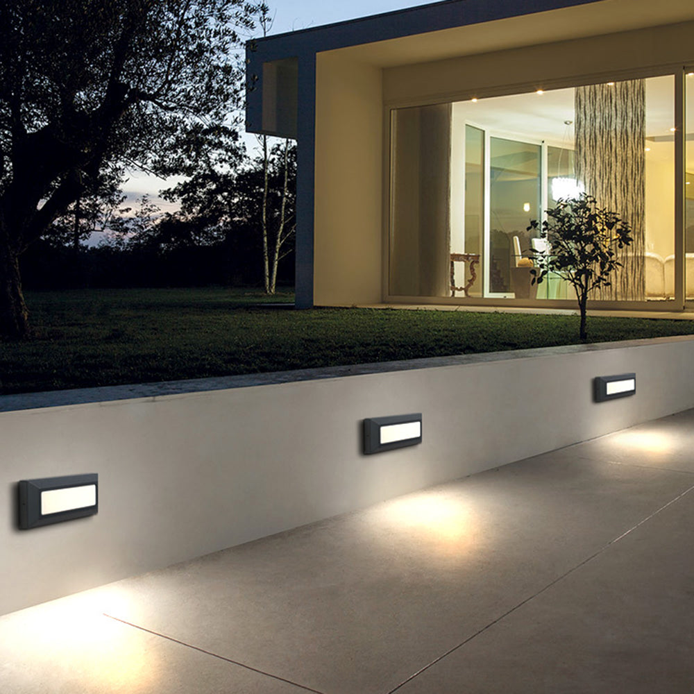 Orr Modern Metal Rectangular Outdoor Deck/Step Light, Black