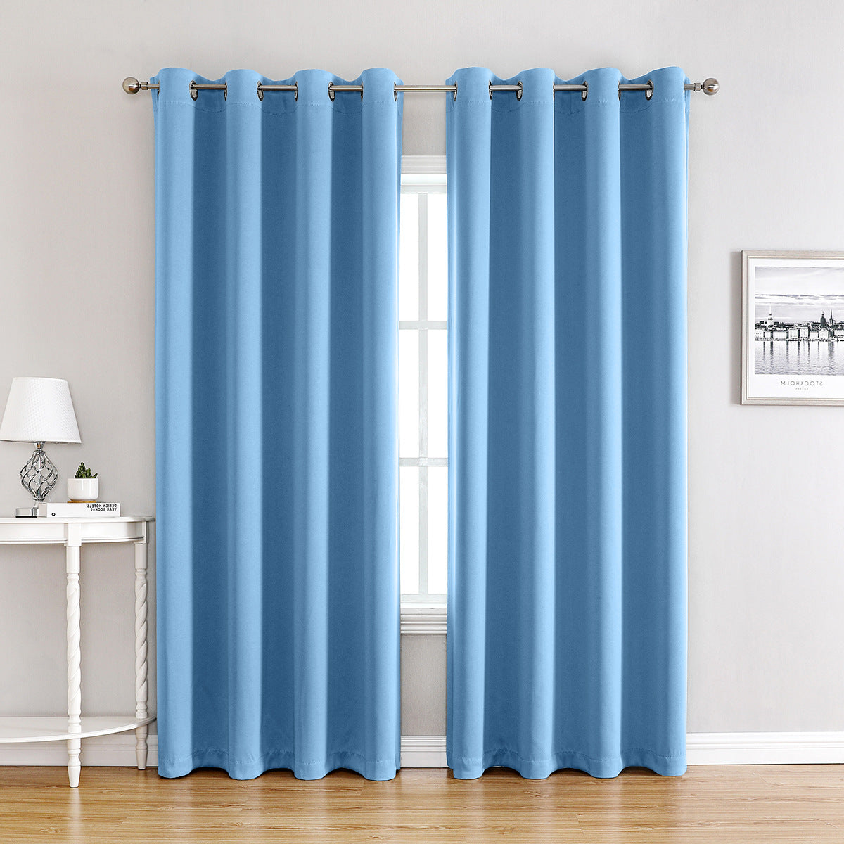 Modern Solid Color Simple Polyester Blackout Curtain