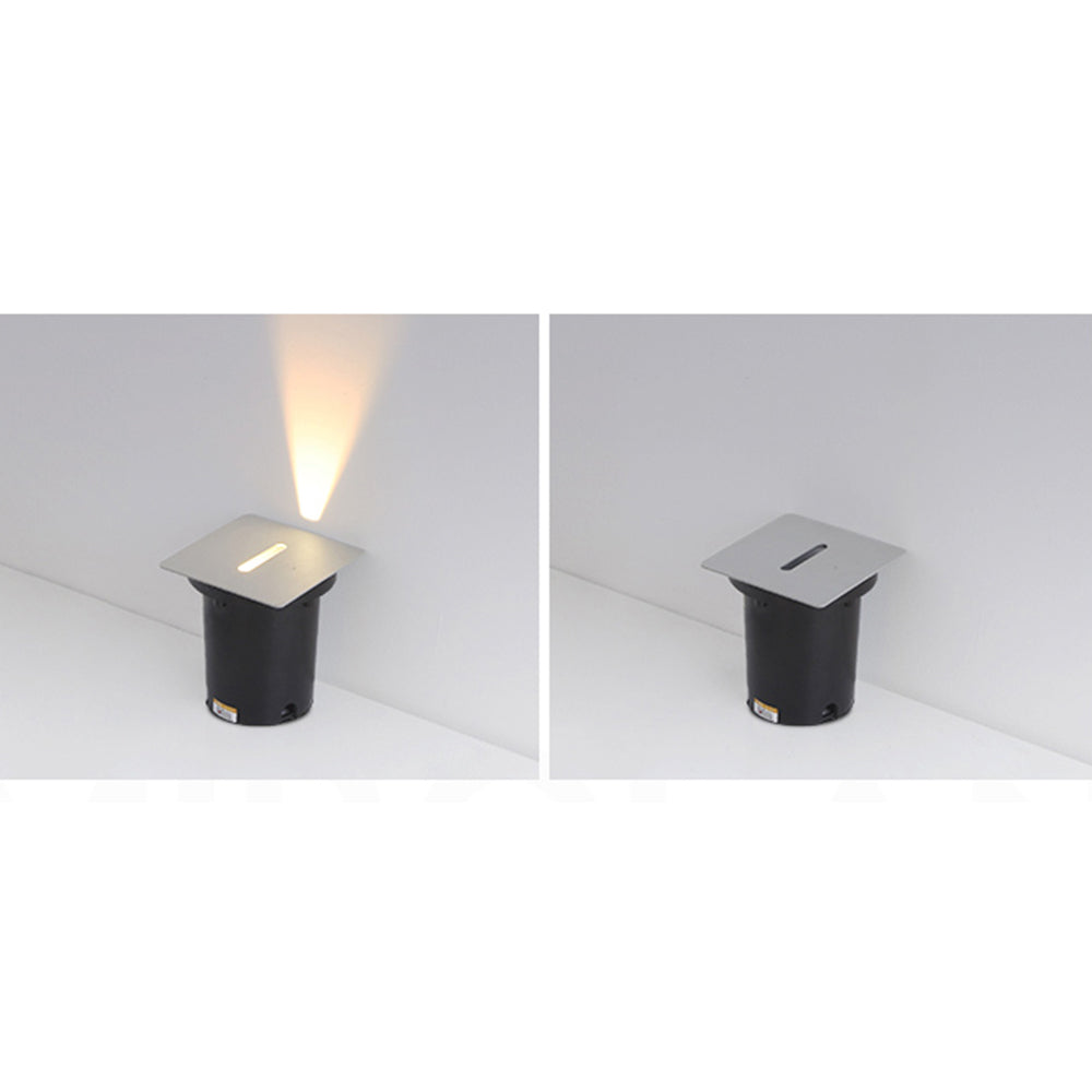 Orr Modern Metal Square/Circular Outdoor Deck/Step Light, Black