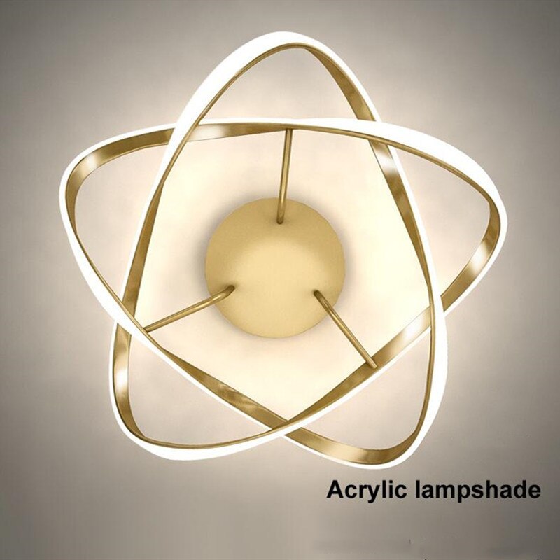 Louise Modern Geometric Metal/Acrylic Ceiling Light, Bedroom