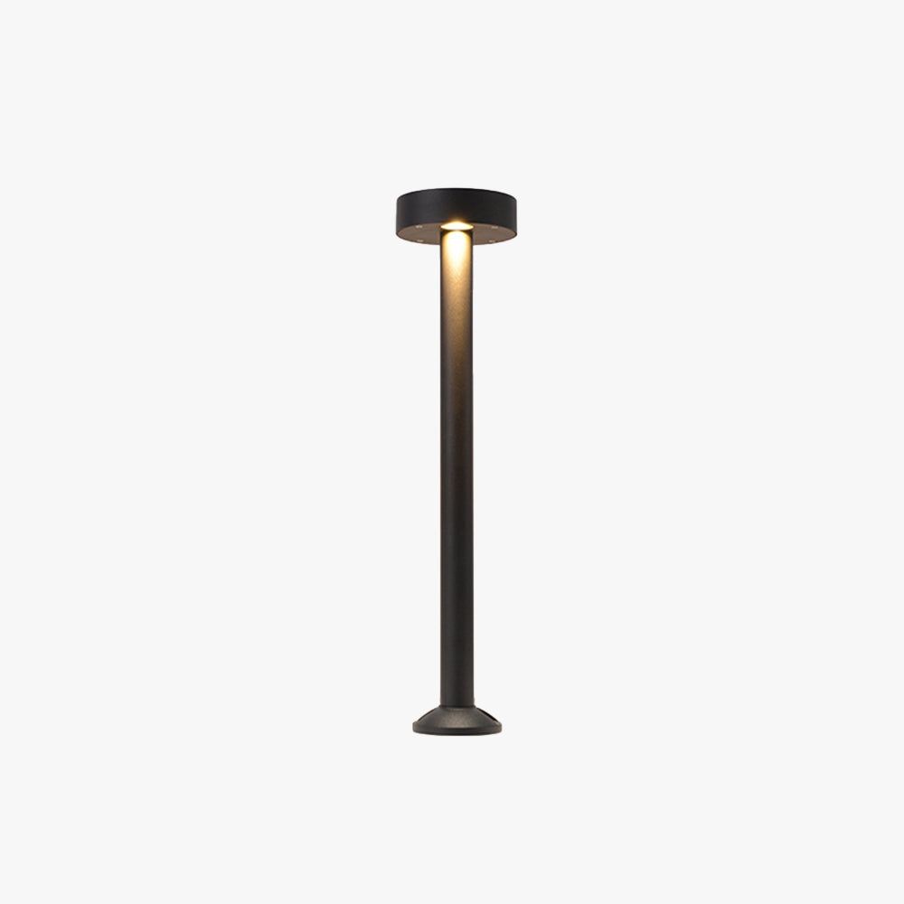 Pena Modern Metal Frisbee Shaped Lampholder Outdoor Path Light, Black