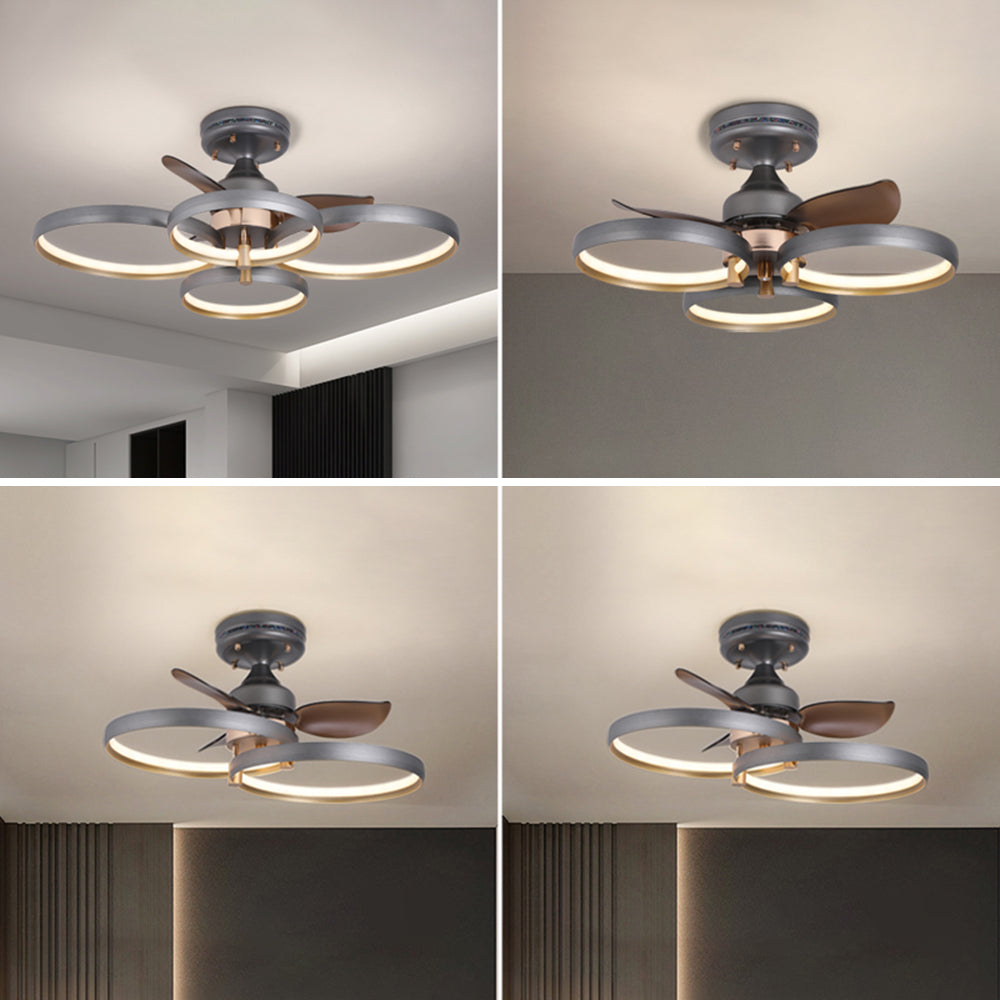 Kelley Ceiling Fan with Light, 2/3/4 Heads, Aluminium & Metal