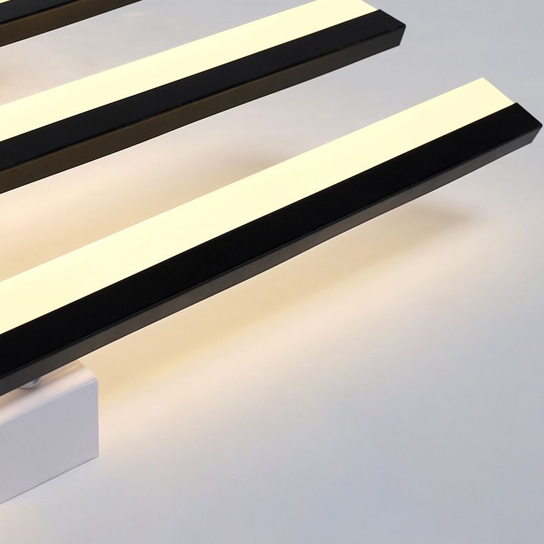 Quinn Flush Mount Ceiling Light Linear Modern, Metal, Black, Living Room