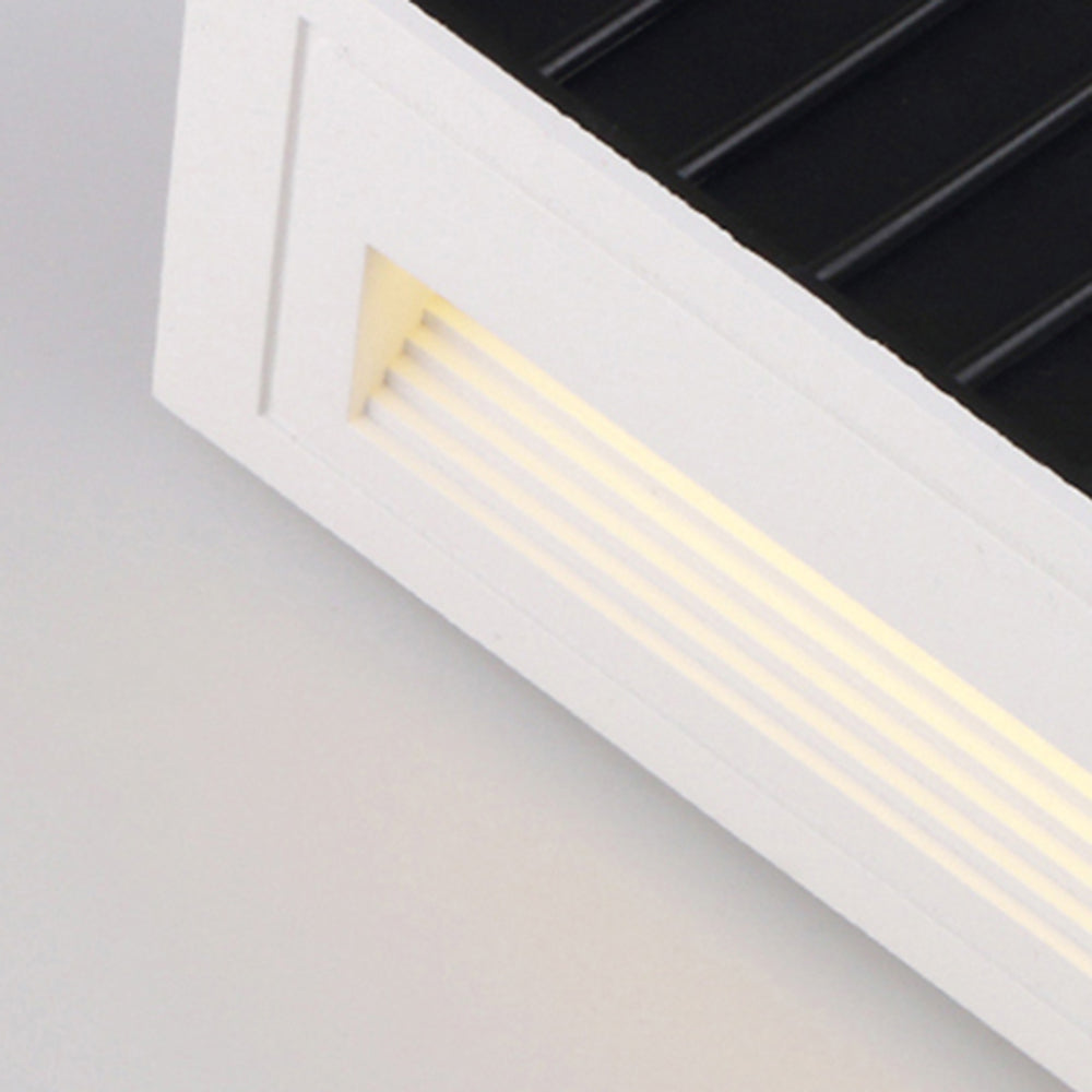 Cole Modern Trigonal Linear Solar Outdoor Path Light, Black