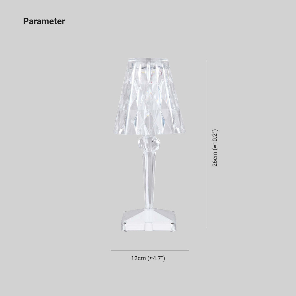 Kristy Modern Acrylic Table Lamp, Living Room/Bedroom