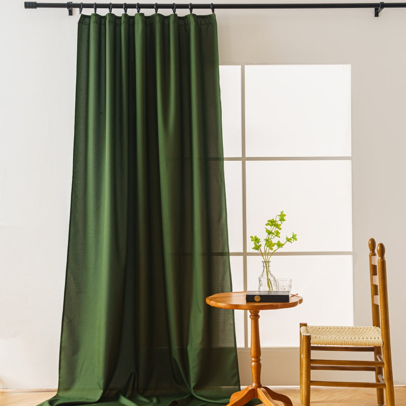 Modern Solid Blackout Flannel 63/84/95 Inches Long Curtains, 5 Colors