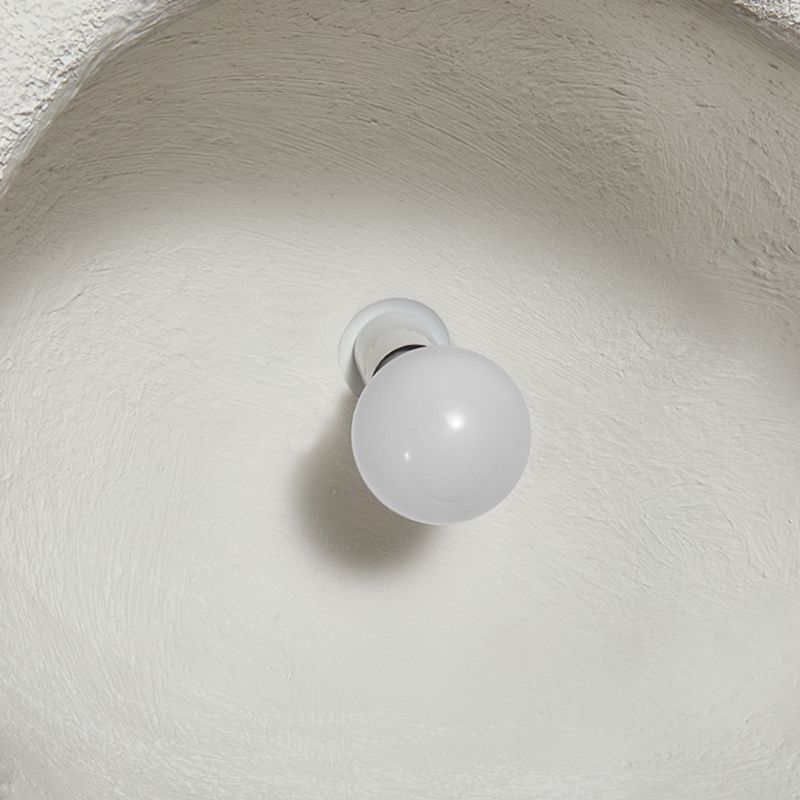 Byers Flush Mount Ceiling Light Modern, Resin, White/Grey/Red, Dining Room