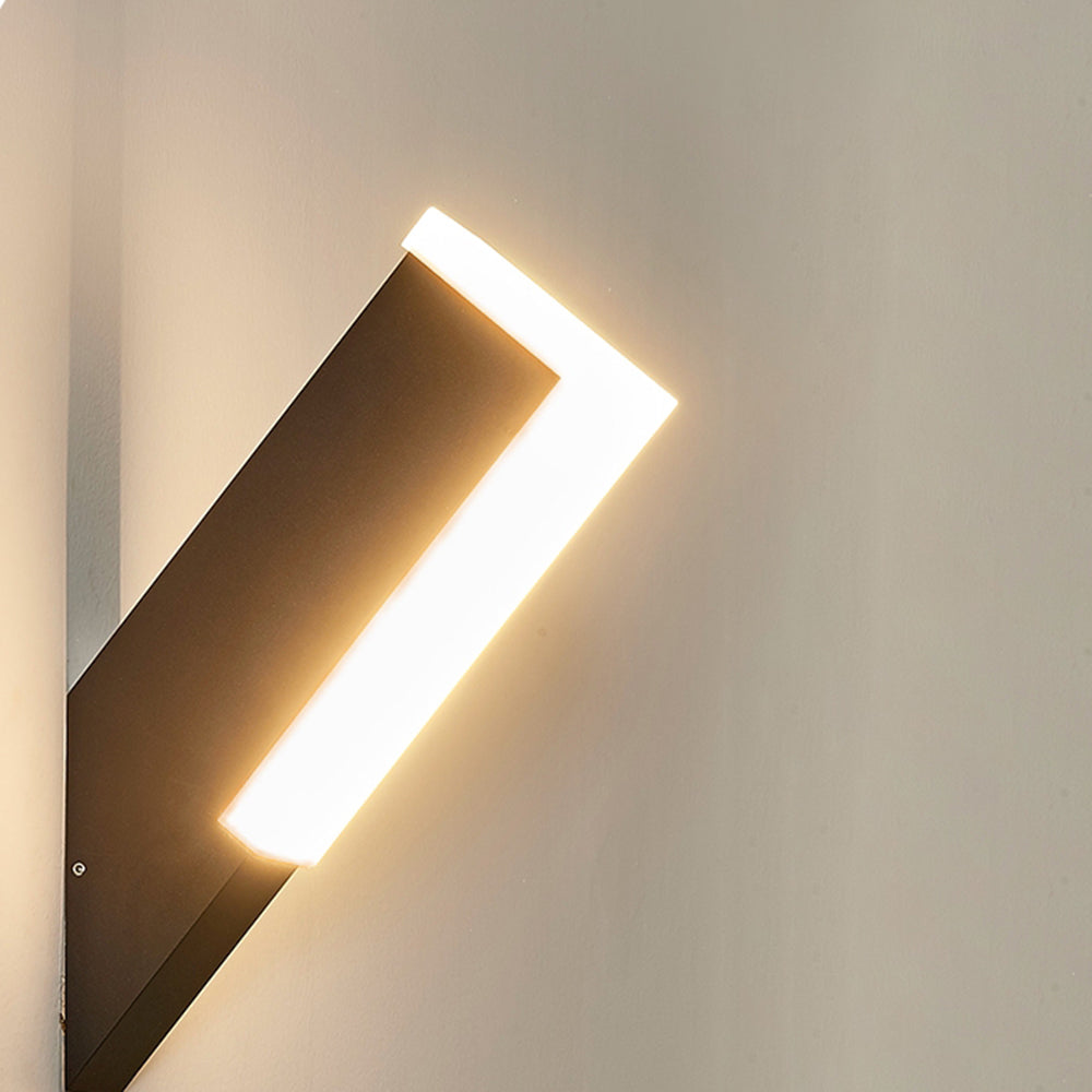 Orr Modern Geometric Acrylic Outdoor Wall Lamp, Black