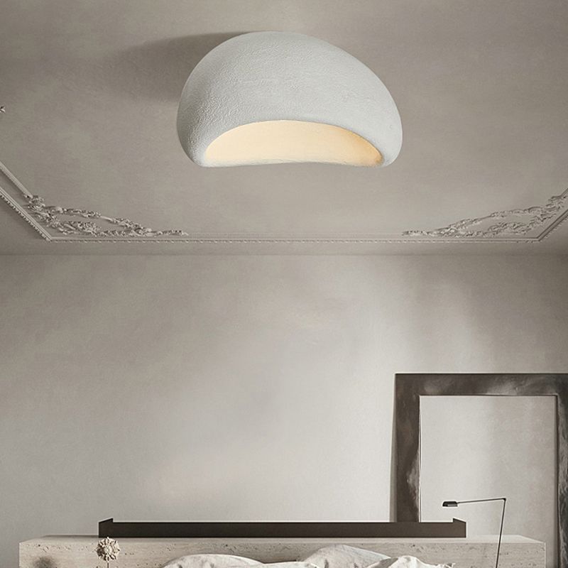 Byers Flush Mount Ceiling Light Modern, Resin, White/Grey/Red, Dining Room