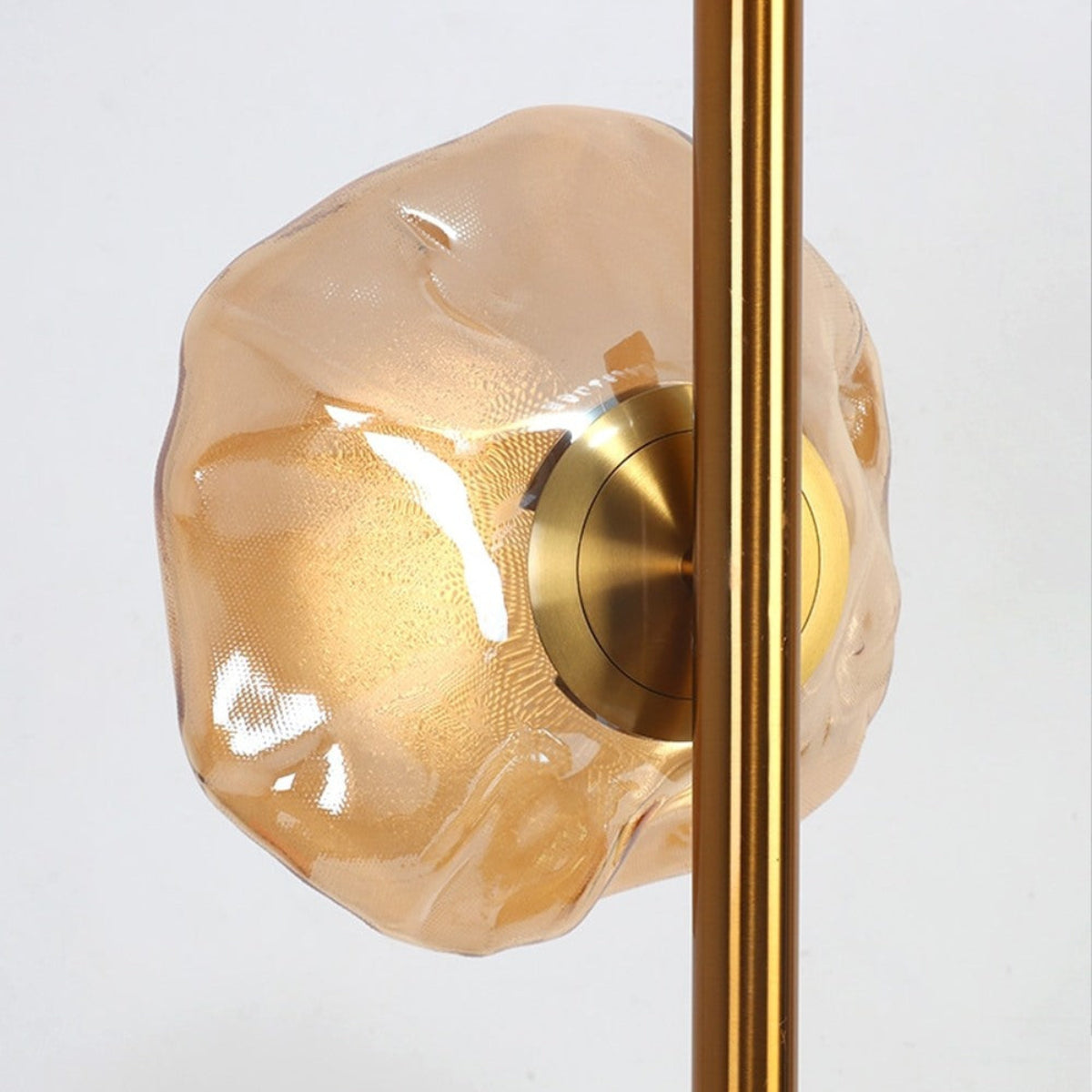 Byres Designer Irregular Metal/Ceramic Table Lamp, Gold/Clear/Gray/Black
