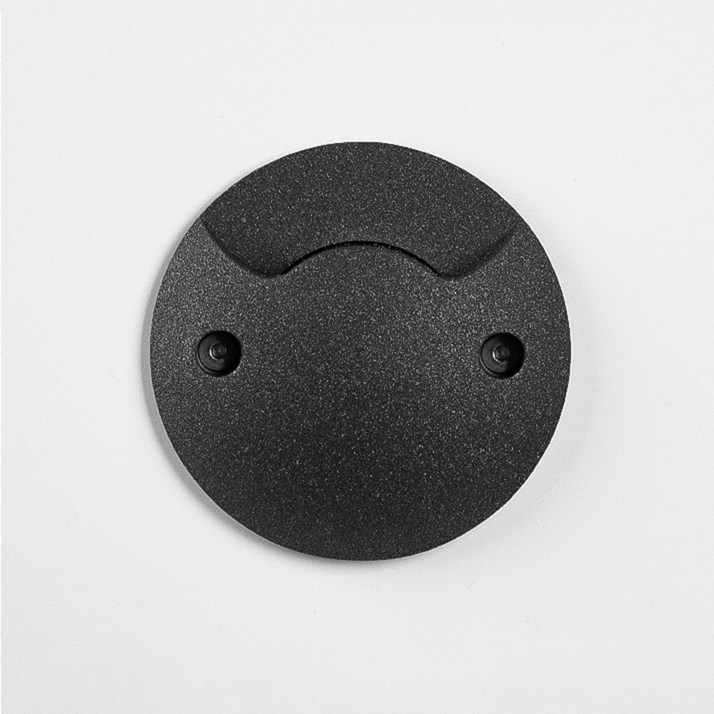 Pena Metal Cylindrical Outdoor Step/Deck Light, Black