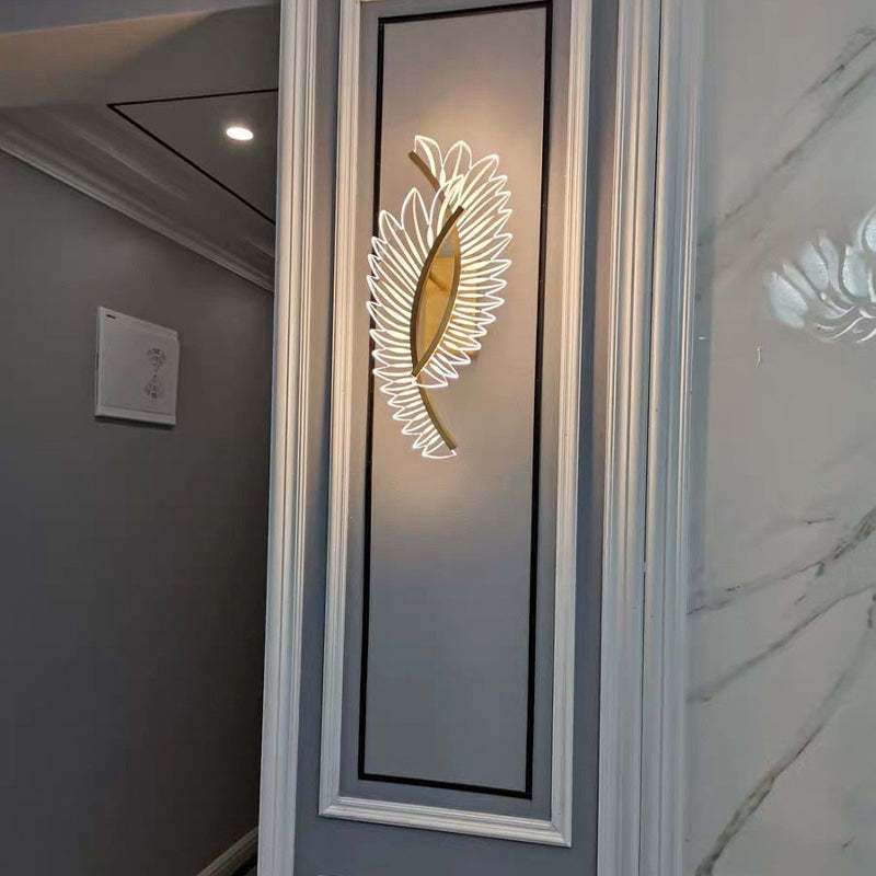 Kristy Modern Crystal Wall Lamp Gold Wings Design Sconce for Bedroom