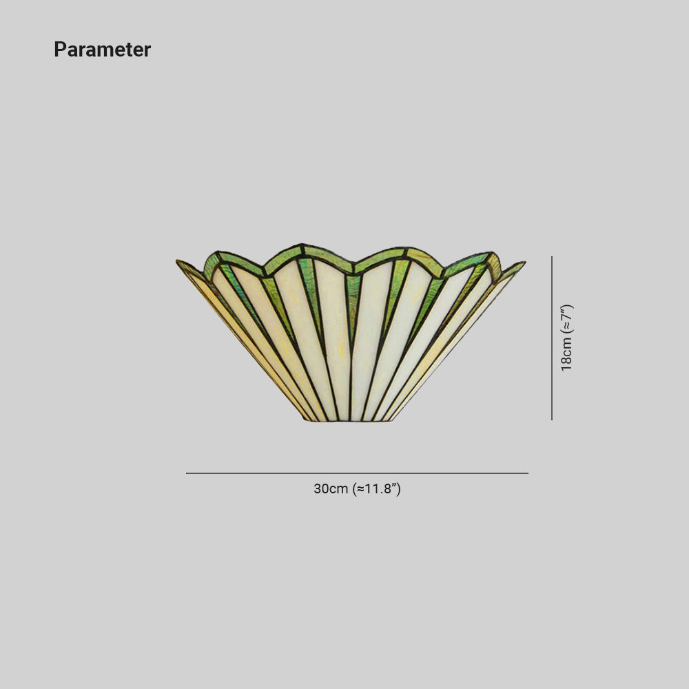 Alessio Decorative Shuttlecock Glass Wall Lamp, Green