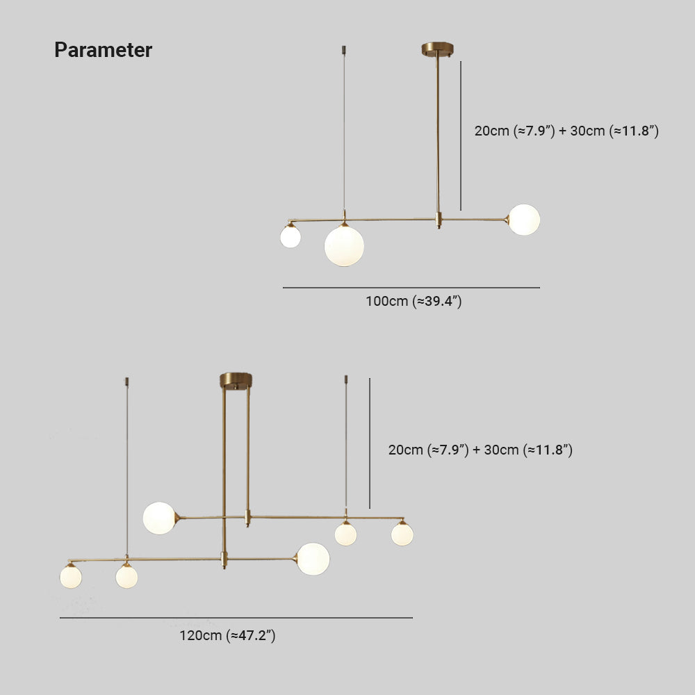 Valentina Modern Bubble Copper Pendant Light, Gold