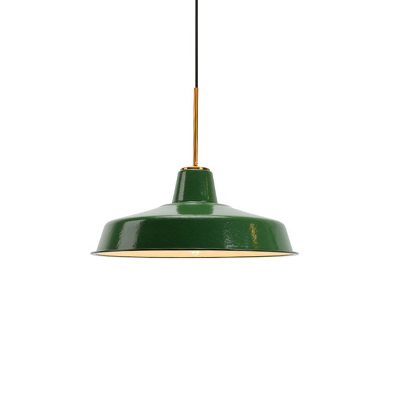 Cairns Vintage Metal Arched Pendant Light, Green