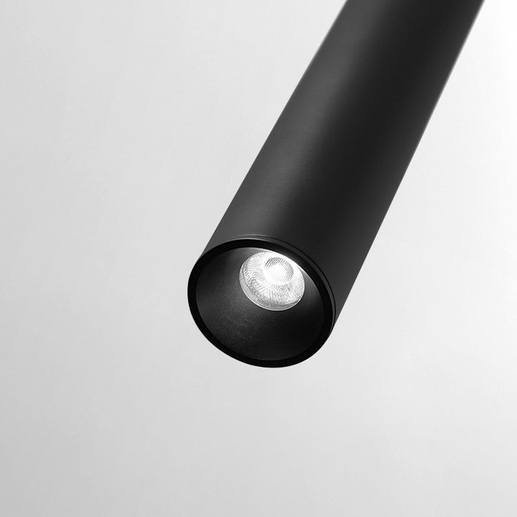 Edge Minimalist Cylinder Black Pendant Light, 9
