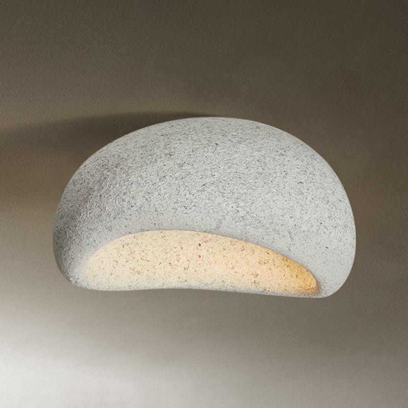 Byers Flush Mount Ceiling Light Modern, Resin, White/Grey/Red, Dining Room